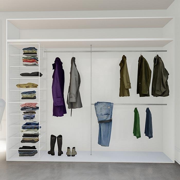 Innredning til skyvedørsgarderobe
