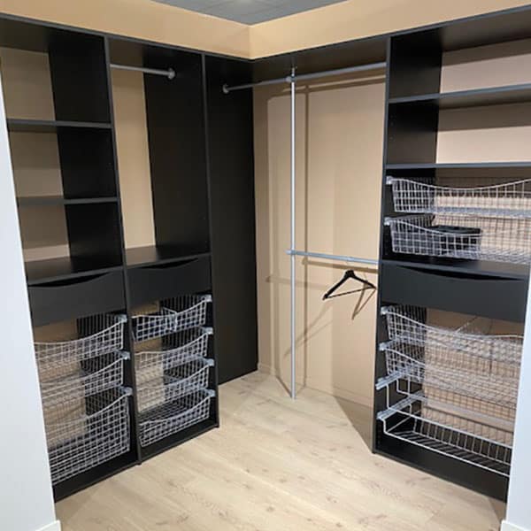 Premium Svart Vinkel innrednings garderobe Bredde 213 x 197 cm_600x600